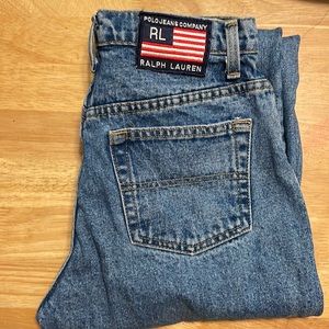Vintage Polo Jeans Company Ralph Lauren Womens Jeans 26 Waist Flag